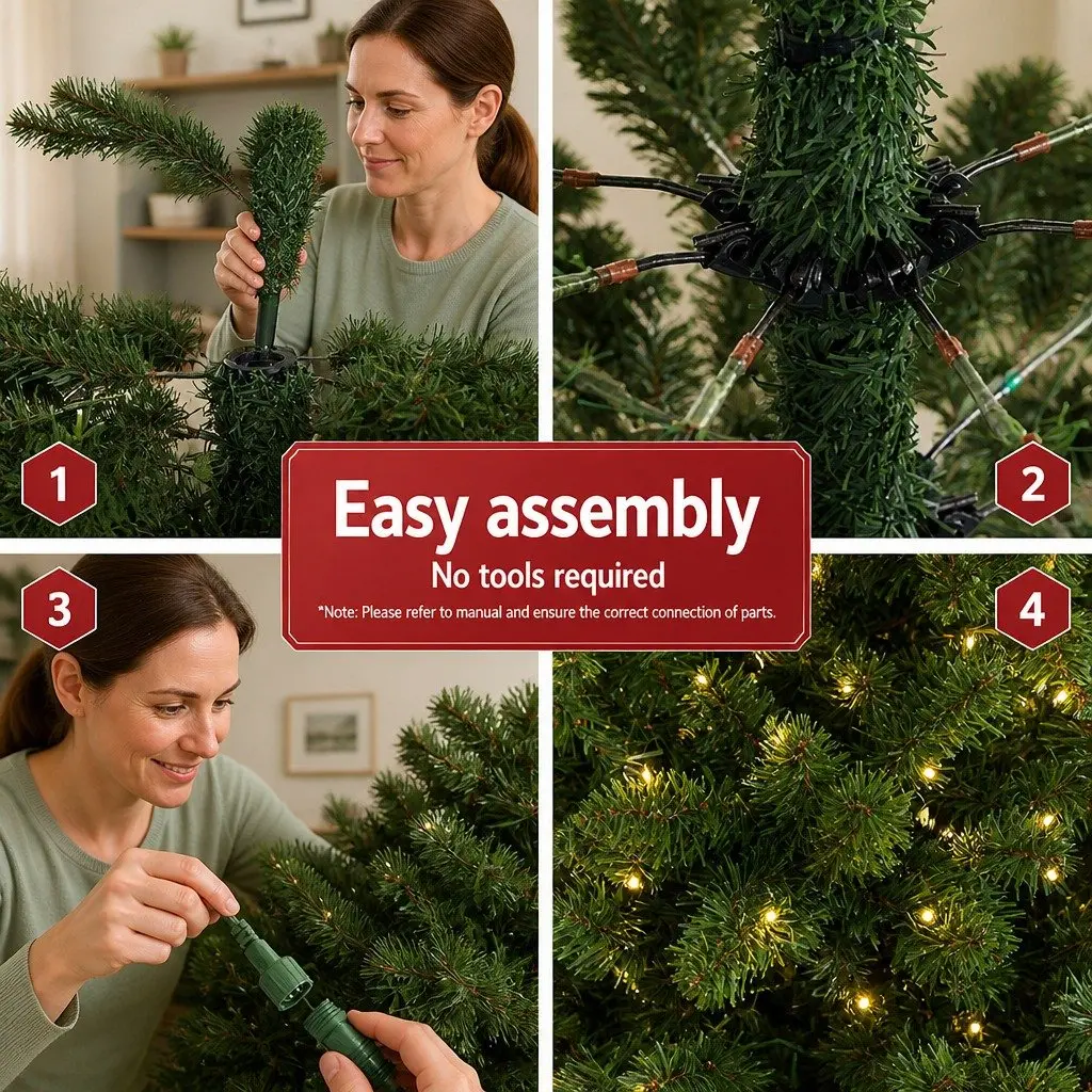 Pre-lit Christmas Tree 2.7M 9FT Green with 2590 Tips