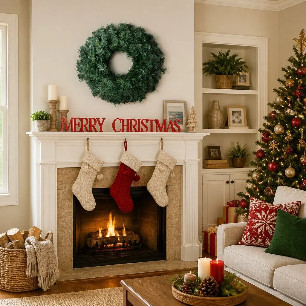 Christmas Wreath PVC 60cm Green