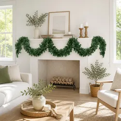 Premium 5M Green LED Christmas Garland for Indoors & Outdoors