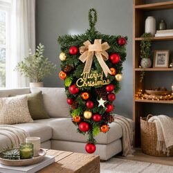 Elegant Hanging Christmas Garland 50CM with Green Decor