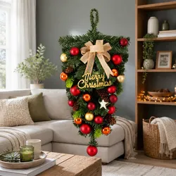 Elegant Hanging Christmas Garland 50CM with Green Decor