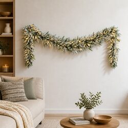 Durable 3M Christmas Garland with Warm LED Lights
