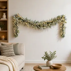 Durable 3M Christmas Garland with Warm LED Lights