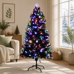 Sturdy 1.2m LED Optic Fibre Christmas Tree with Star Topper