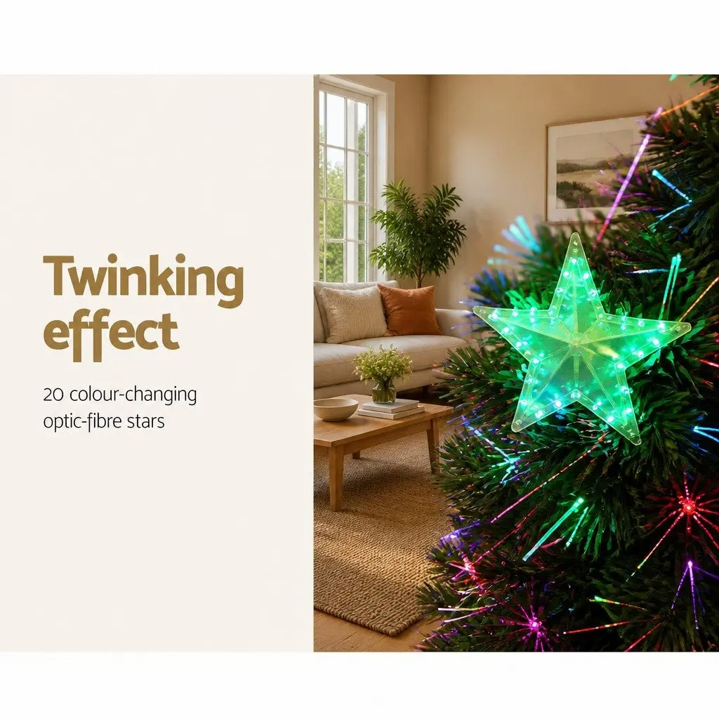 Christmas Tree Optic Fibre 1.2m Multi Colour LED Pre-Lit