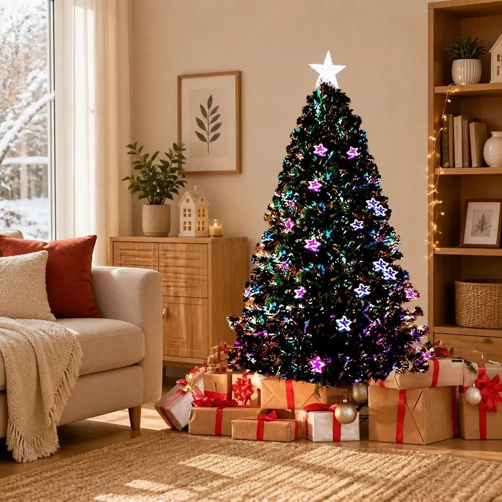 Christmas Tree Optic Fibre 1.2m Multi Colour LED Pre-Lit