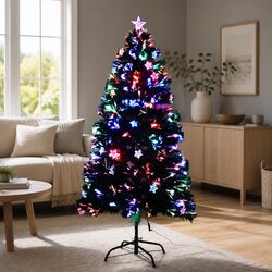 Sturdy 5FT LED Optic Fibre Christmas Tree with Star Topper