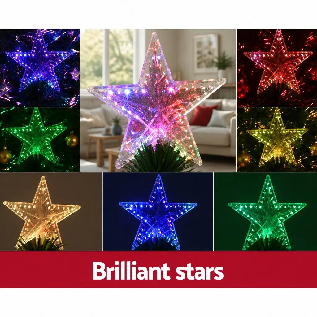 Optic Fibre Christmas Tree LED 1.5m Multi Colour Pre-Lit Holiday Decor
