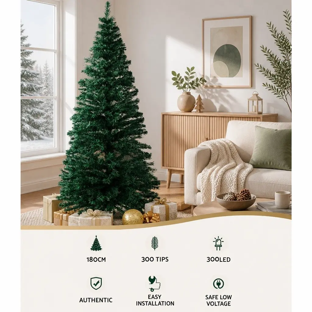 6FT Green Optic Fibre LED Christmas Tree
