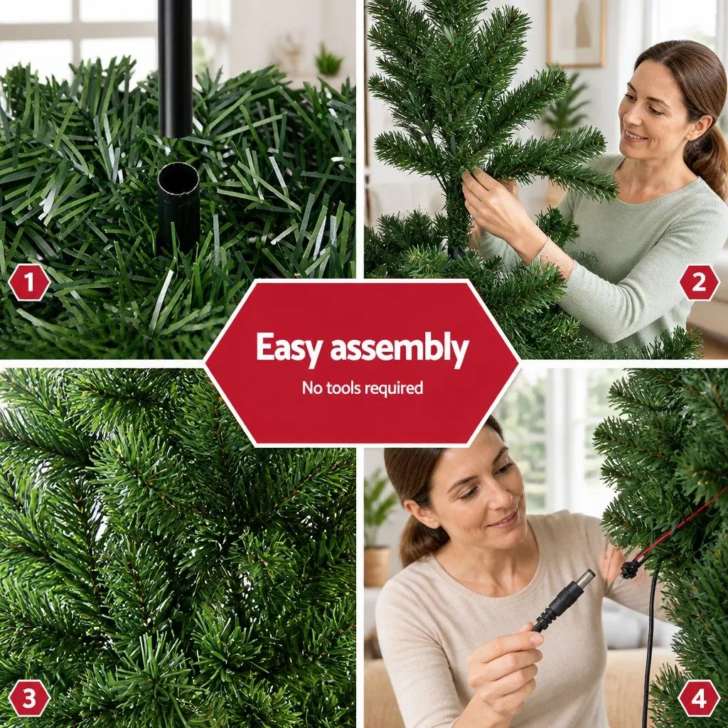 6FT Green Optic Fibre LED Christmas Tree