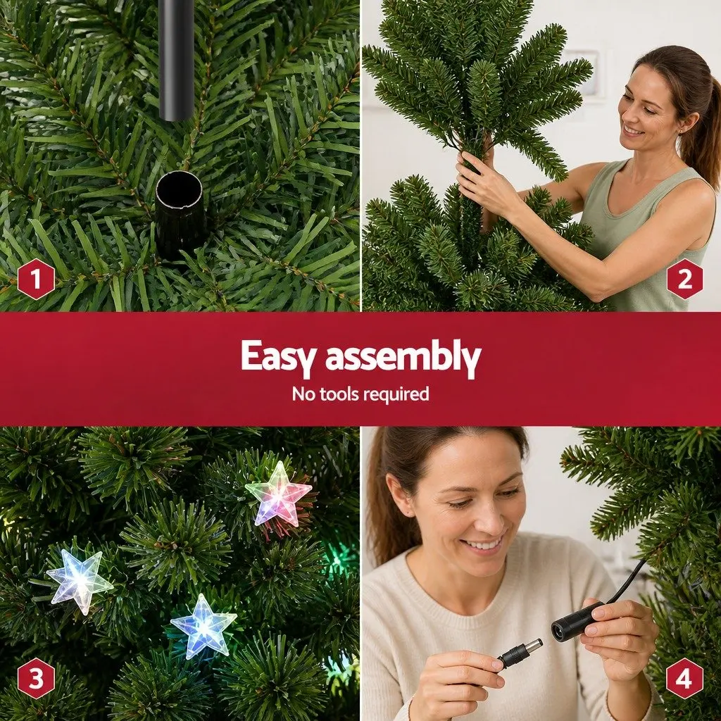 6ft Pre-lit Christmas Tree with Twinkling LED Lights
