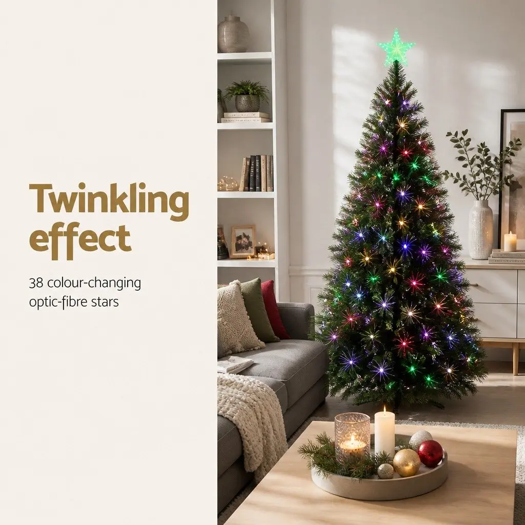 6ft Pre-lit Christmas Tree with Twinkling LED Lights