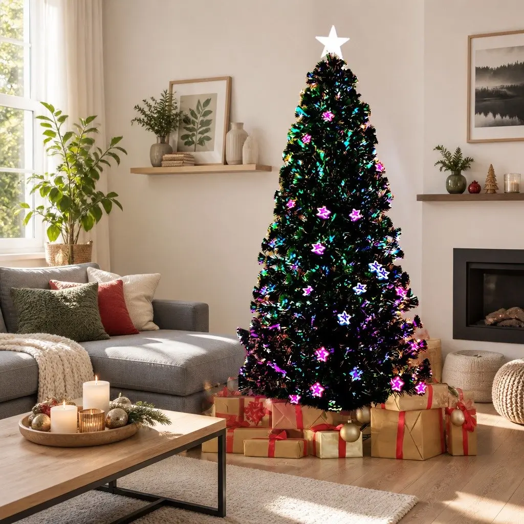 6ft Pre-lit Christmas Tree with Twinkling LED Lights