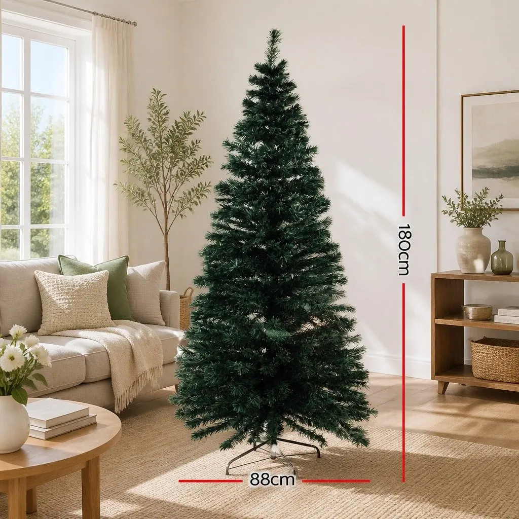 6ft Optic Fibre LED Christmas Tree with Warm White Lights