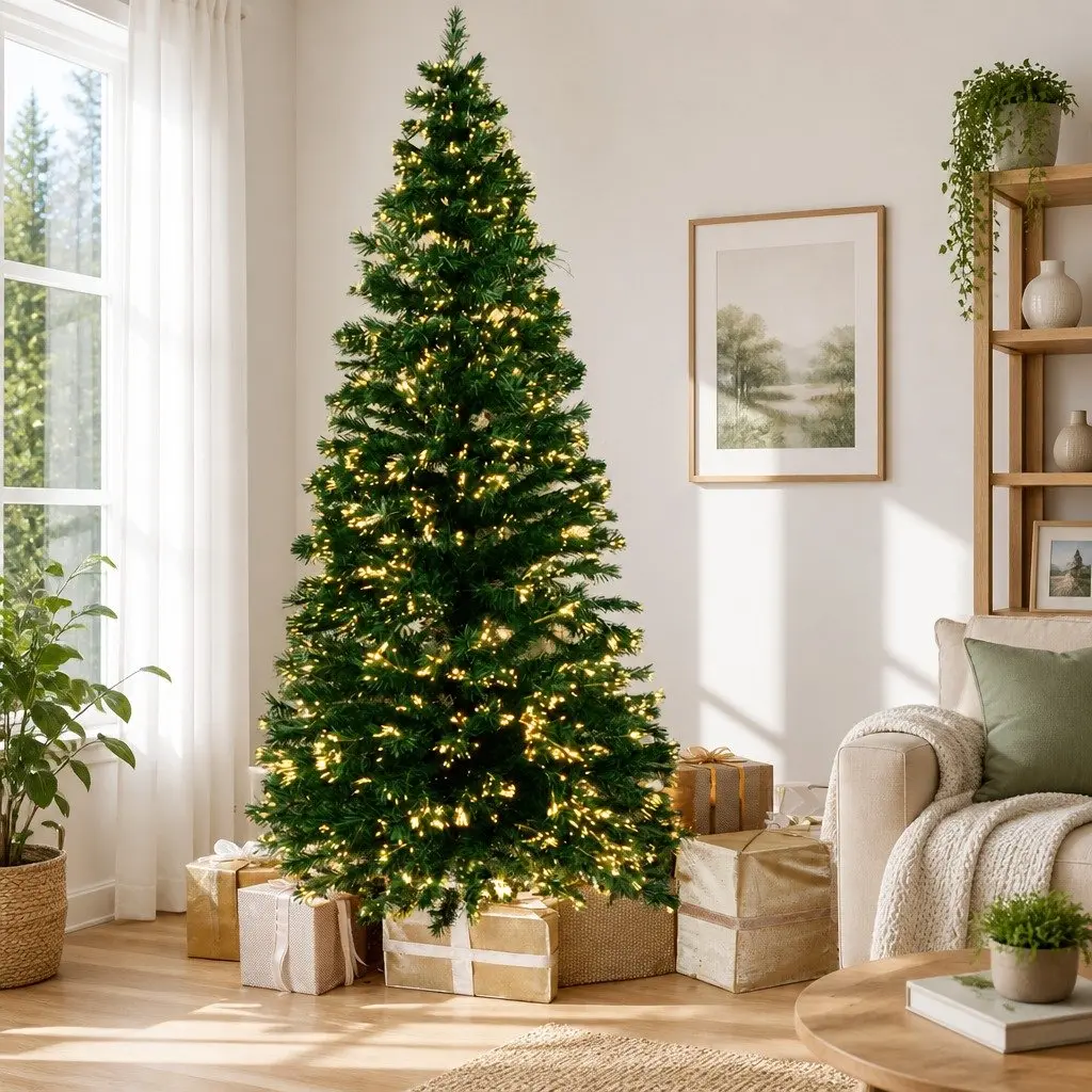 6ft Optic Fibre LED Christmas Tree with Warm White Lights