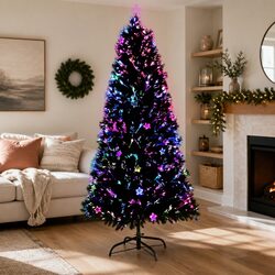 7ft LED Christmas Tree with Multi-Colour Lights & Star Topper