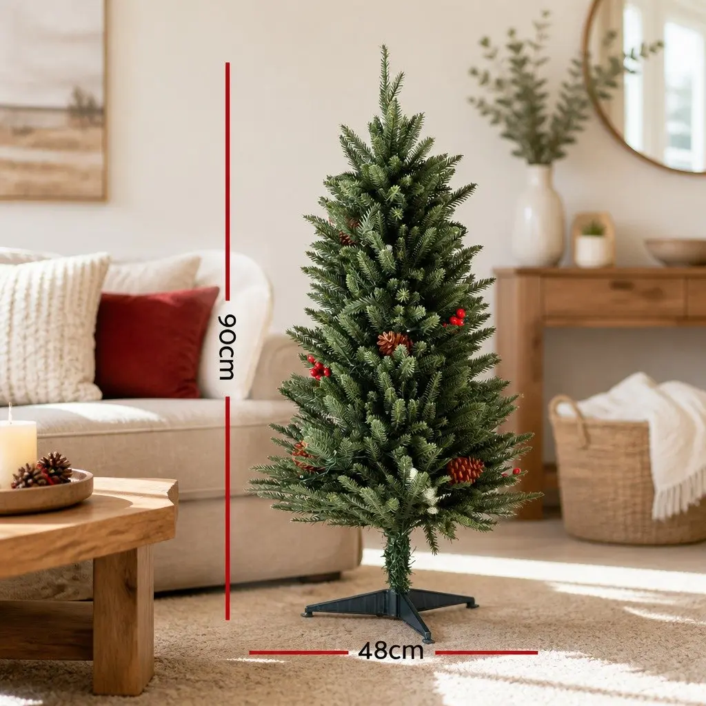 90cm Green Christmas Tree with LED Lights