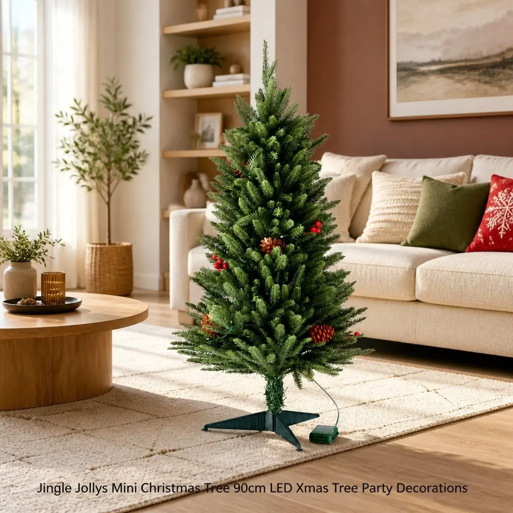 90cm Green Christmas Tree with LED Lights