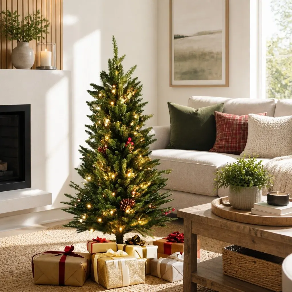 90cm Green Christmas Tree with LED Lights