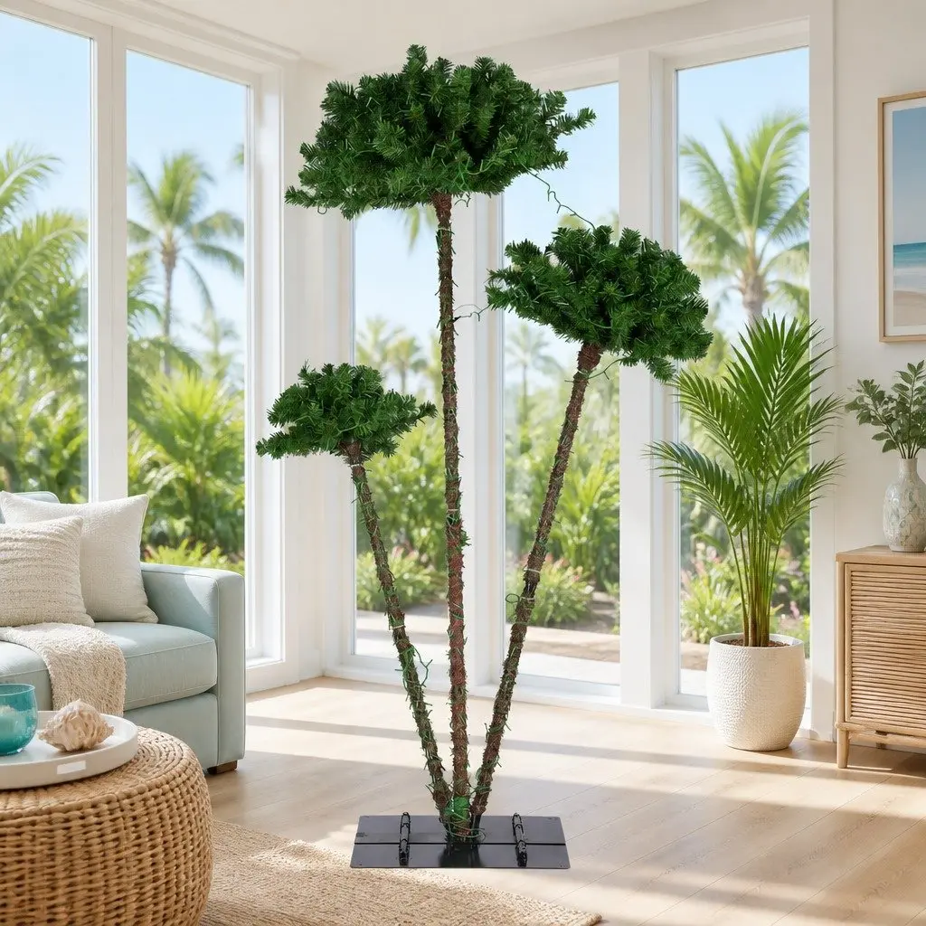 3-in-1 LED Christmas Palm Tree for Holiday Decor