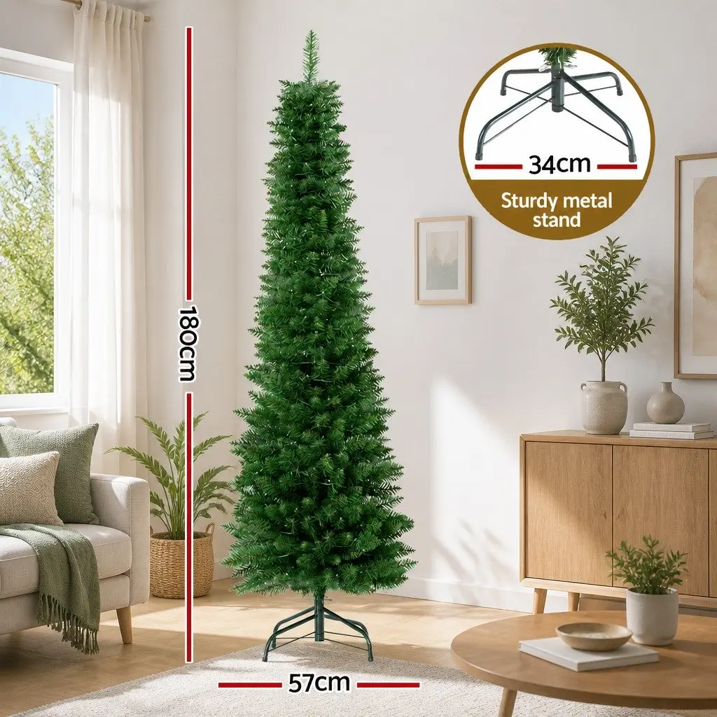 1.8m Pre-Lit Christmas Tree with 200 Warm LEDs