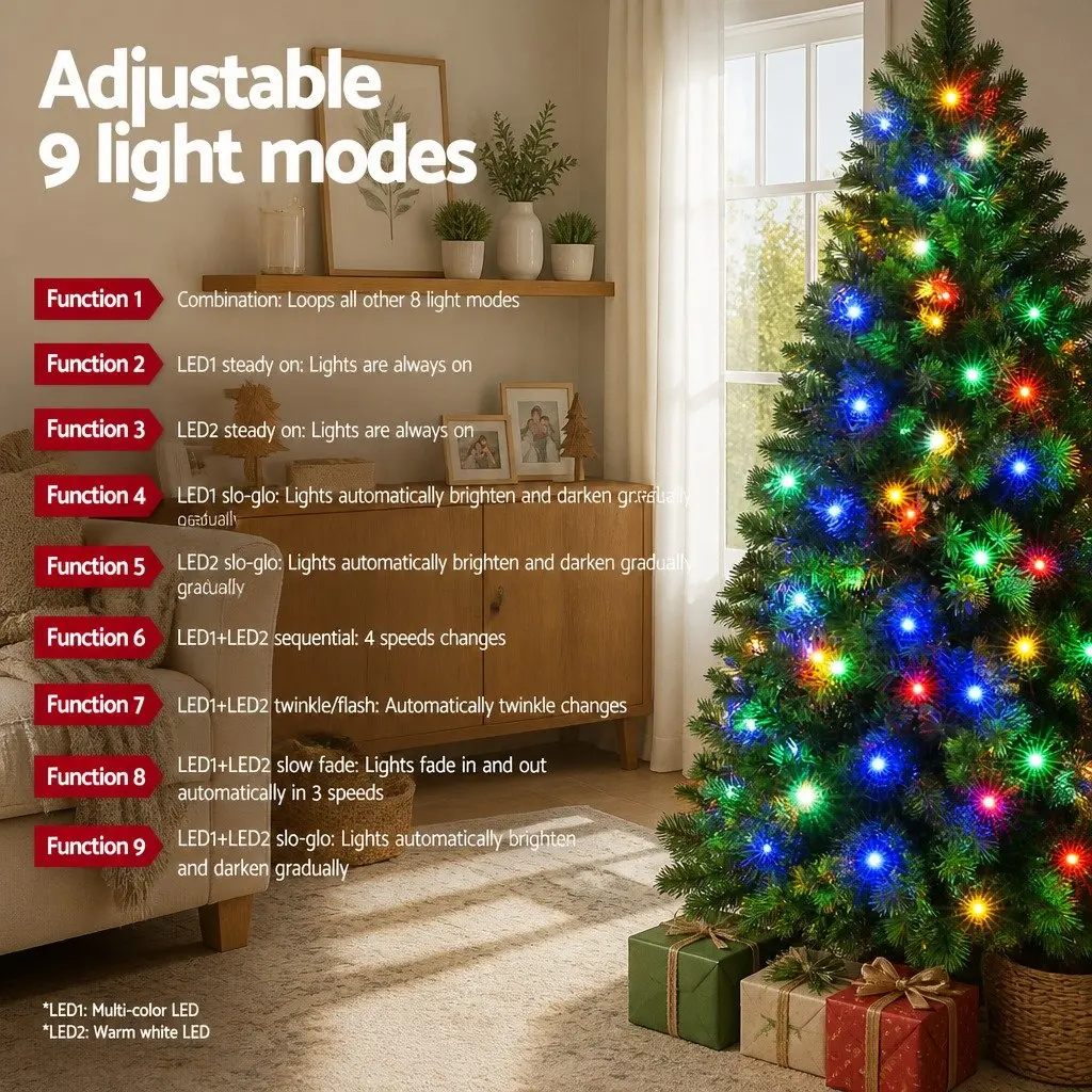 Pre-lit Christmas Tree 1.8M with 200 LED Lights