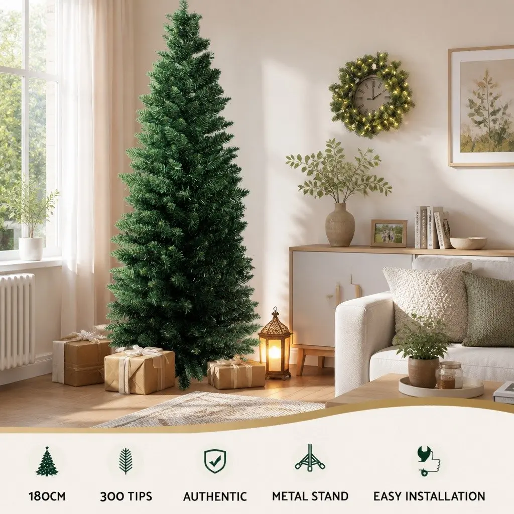6FT Green Christmas Tree with 300 PVC Tips