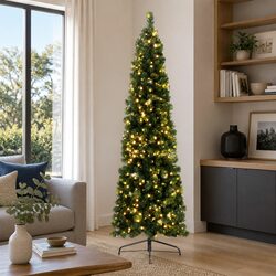 Sturdy Pre-lit Half Corner Christmas Tree 2.1M with 430 Tips
