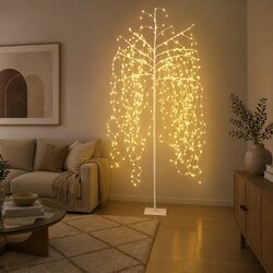 7ft Solar LED Christmas Tree with 600 Warm White Lights