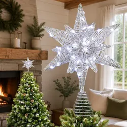 Durable 3D Christmas Tree Topper Star with LED Lighting