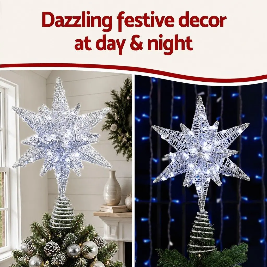3D Christmas Tree Topper Star with LED Lighting