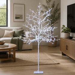 5ft Solar LED Christmas Tree with 304 White Lights