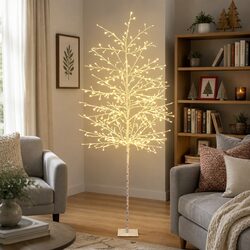 7FT Solar LED Christmas Tree with 480 Warm White Lights