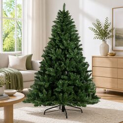 1.8m Green Faux Christmas Tree with Metal Stand