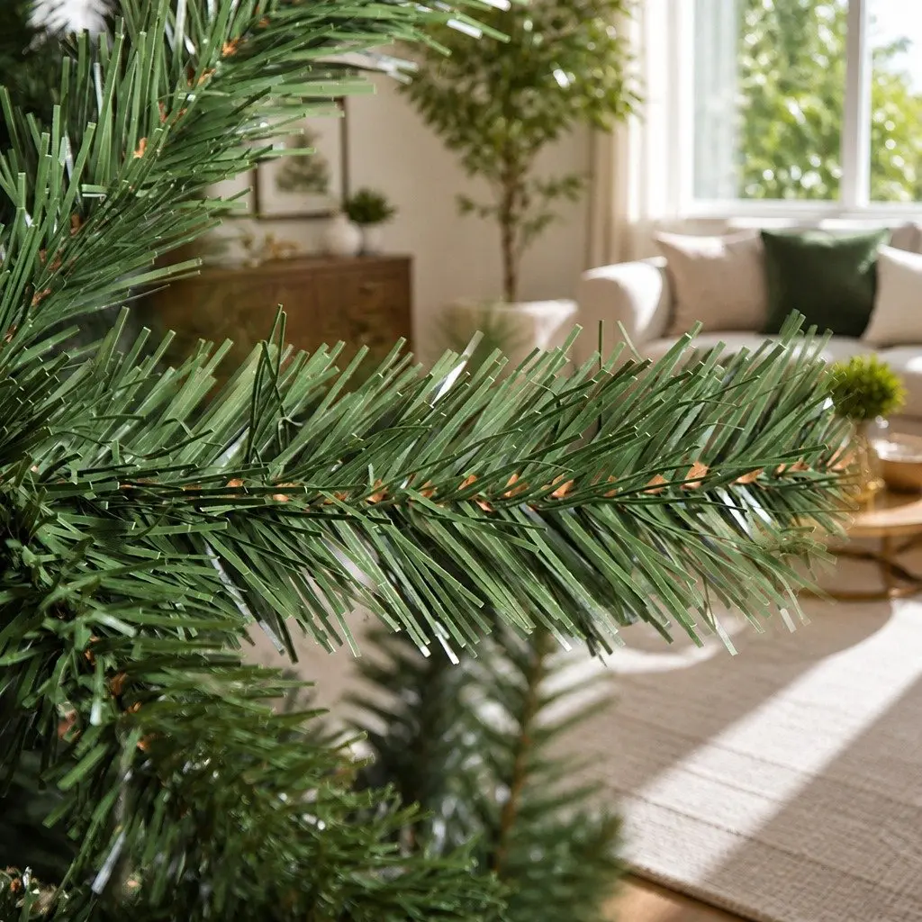 Christmas Tree PVC 1.8m Green 650 Tips Metal Stand
