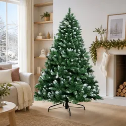 Premium 7FT Snowy Christmas Tree with 905 PVC Tips