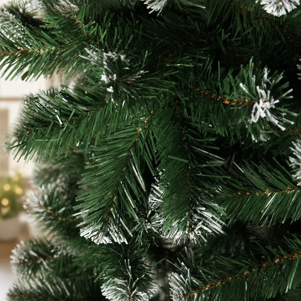 Christmas Tree PVC 7FT Snowy Green 905 Tips Indoor Holiday Decoration