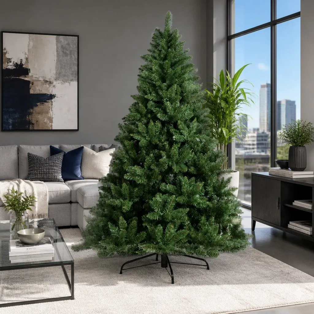 Artificial Fir Christmas Tree Green 2.1m 905 Tips for Festive Home Decoration