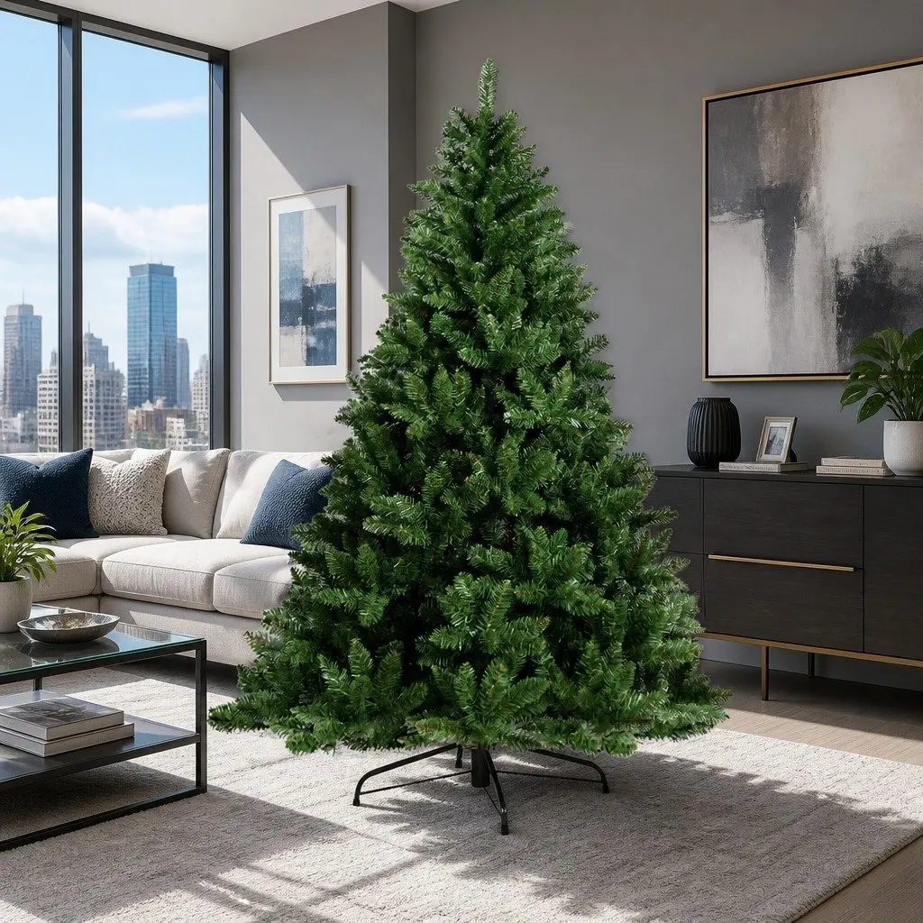 Artificial Fir Christmas Tree Green 2.1m 905 Tips for Festive Home Decoration