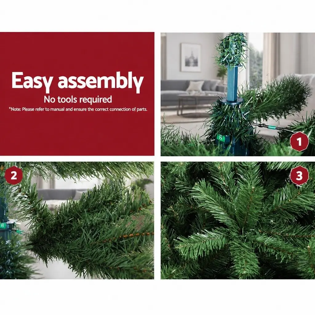 Artificial Fir Christmas Tree Green 2.1m 905 Tips for Festive Home Decoration