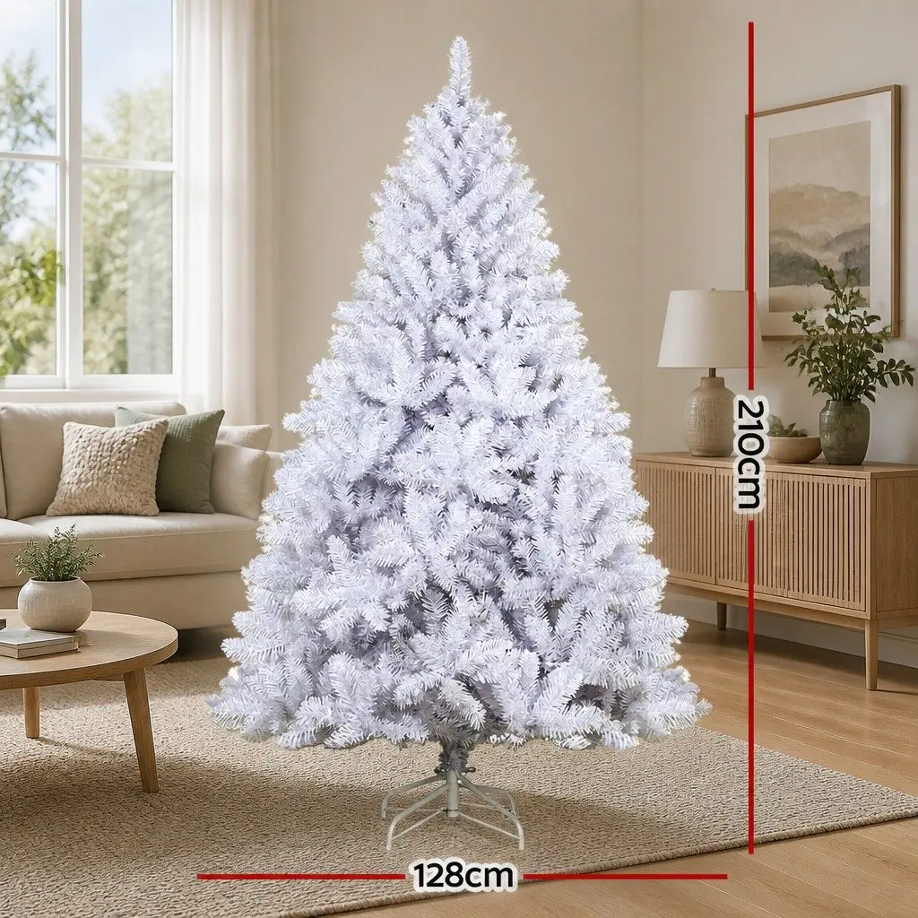 Artificial Christmas Tree PVC 2.1m White 1000 Tips