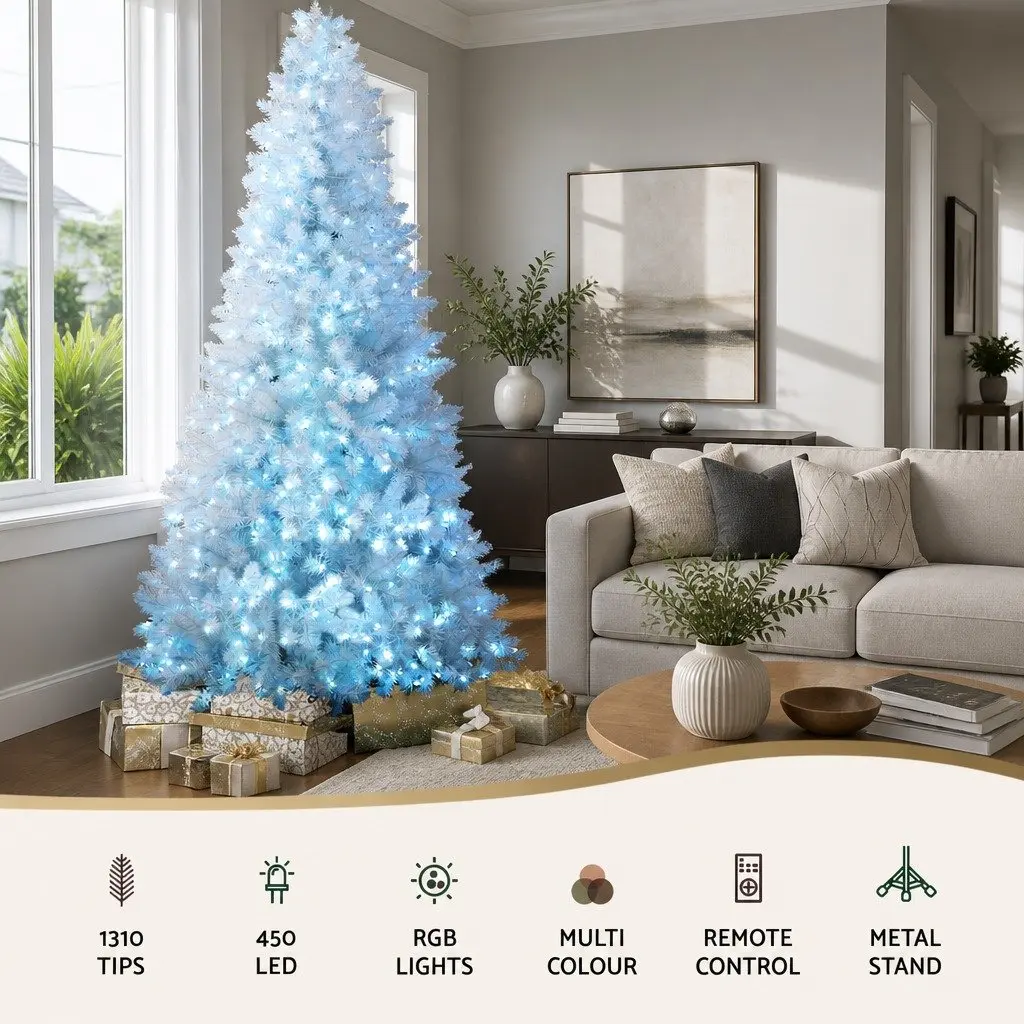 2.1m Christmas Tree with 1310 Tips & RGB LED Lights