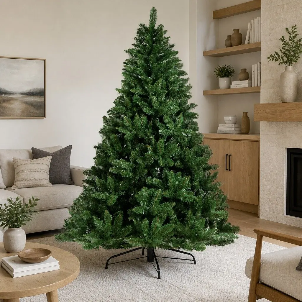 Artificial Christmas Tree PVC 2.7m Green Fir Tree with Metal Stand