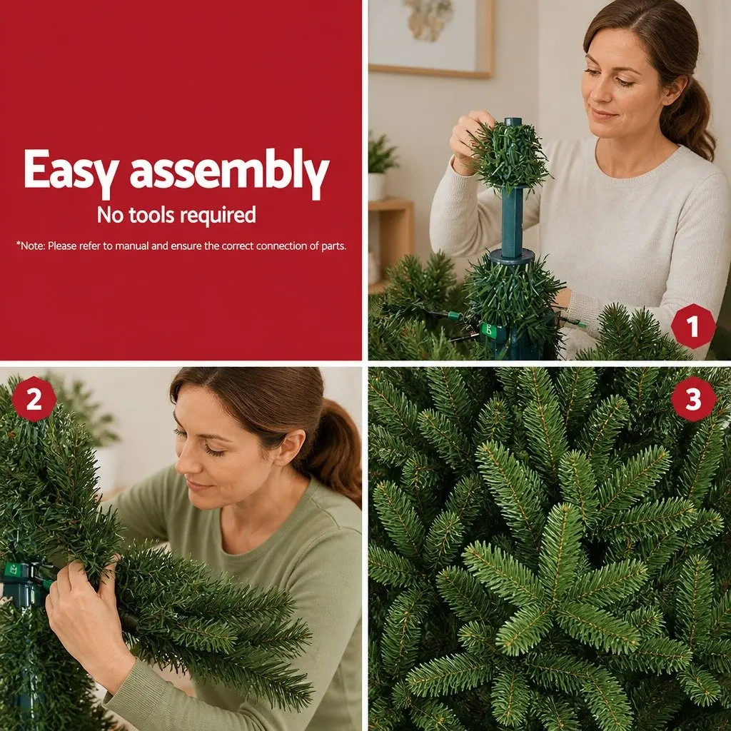 Artificial Christmas Tree PVC 2.7m Green Fir Tree with Metal Stand