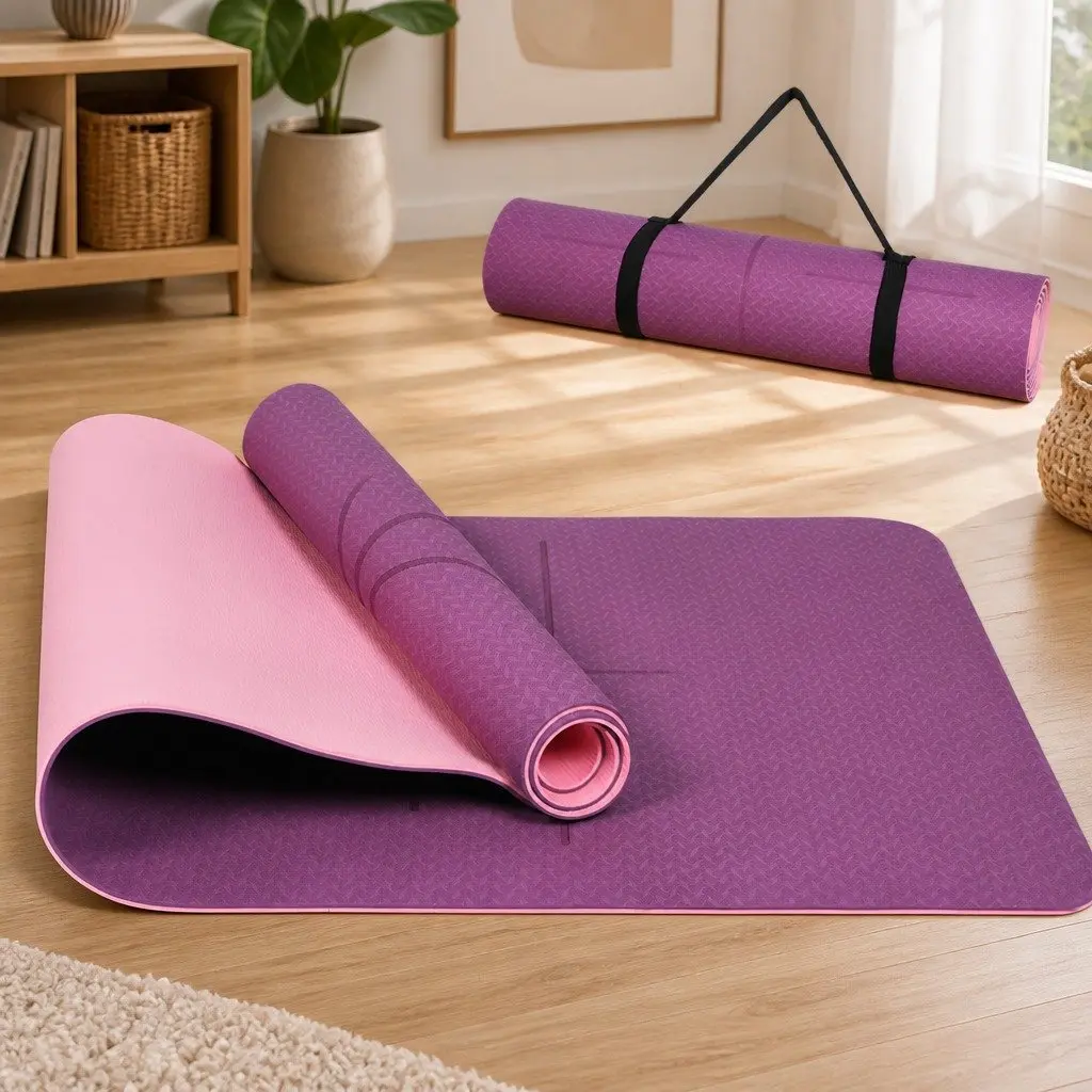 Yoga Mat TPE 6mm Thick Purple