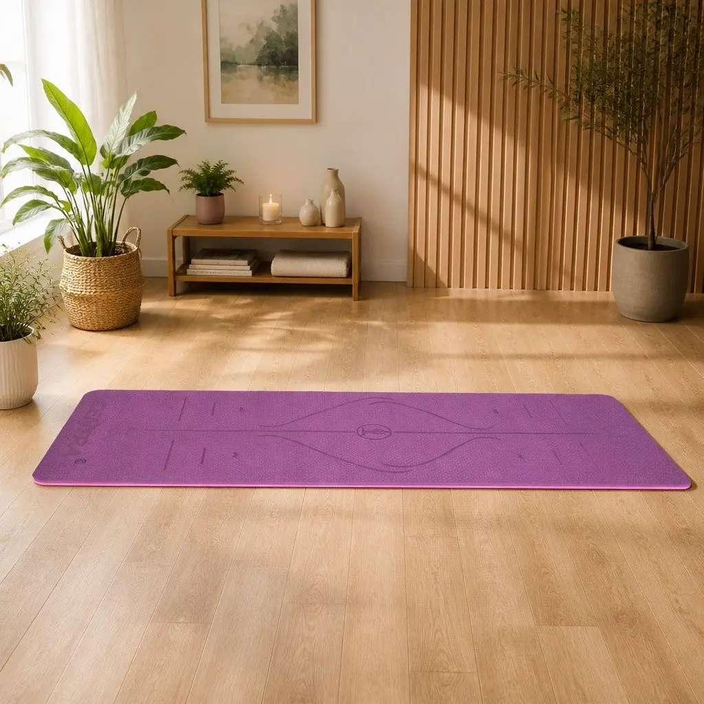 Yoga Mat TPE 6mm Thick Purple