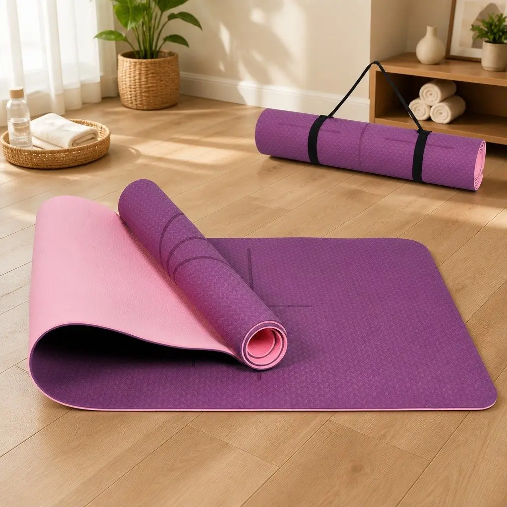 Yoga Mat TPE 6mm Thick Purple