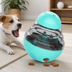 Durable Dog Treat Dispensing Toy with Suction Cup Feature