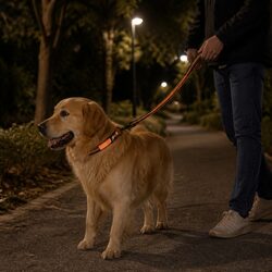 Durable Reflective Dog Collar with Safety Lock and Stainless Steel O Ring