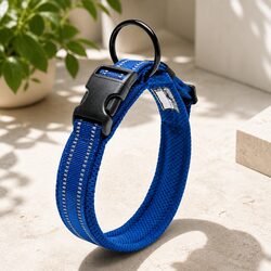 Sturdy Reflective Dog Collar XL with Secure Clip